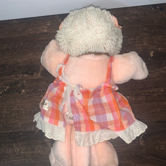 VINTAGE 1983 CABBAGE PATCH KIDS KOOSAS DOG STUFFED ANIMAL PLUSH TOY PLAID DRESS - Picture 3 of 5